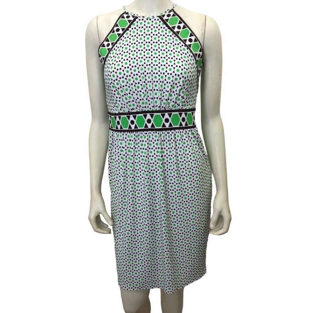 LONDON TIMES‎ SHEATH HALTER KEY HOLE BACK DRESS SIZE 8